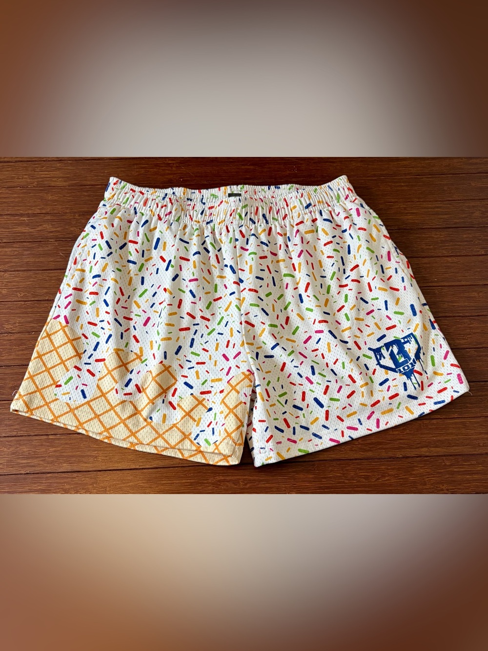 Baseball Lifestyle 101 White Ice Cream shorts in Vanilla Adult Medium